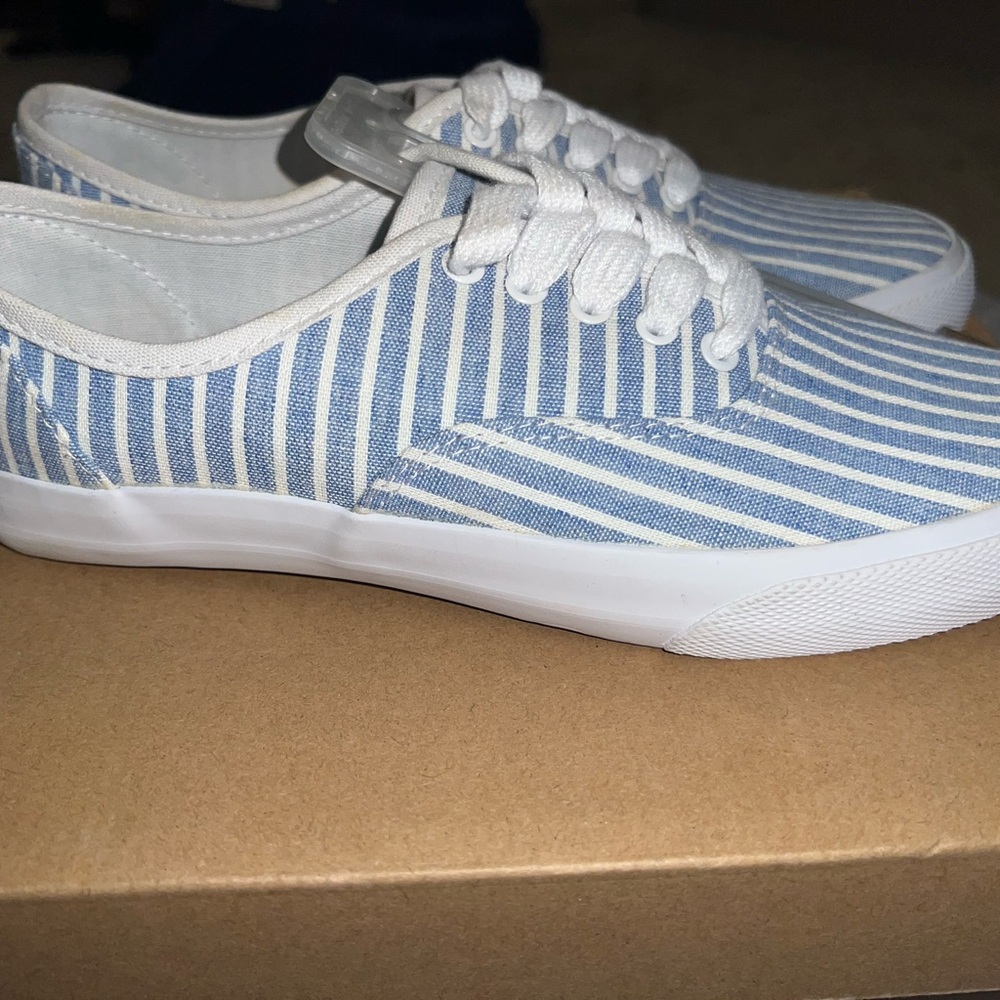 A New Day Blue and White Striped Women's Shoes